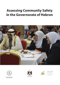 Assessing Community Safety in the Governorate of Hebron a centre for security,