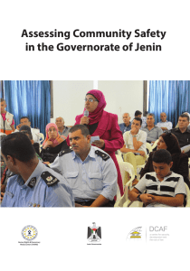 Assessing Community Safety in the Governorate of Jenin a centre for security,