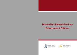 Manual for Palestinian Law Enforcement Officers DCAF