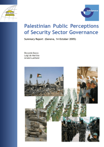 Palestinian  Public  Perceptions of Security Sector Governance D CA F
