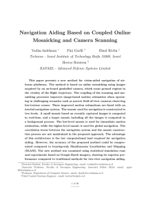 Navigation Aiding Based on Coupled Online Mosaicking and Camera Scanning