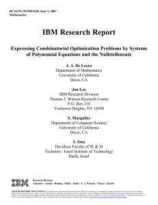 IBM Research Report