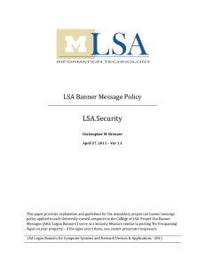 LSA.Security LSA Banner Message Policy