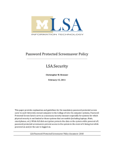 LSA.Security Password Protected Screensaver Policy