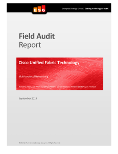 Field Audit Report Cisco Unified Fabric Technology