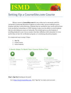Setting Up a CourseSite.com Course