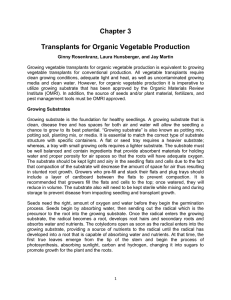 Chapter 3  Transplants for Organic Vegetable Production