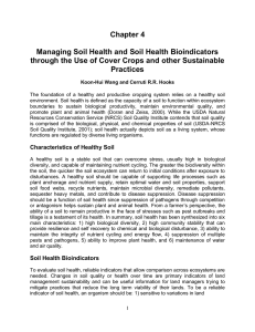 Chapter 4  Managing Soil Health and Soil Health Bioindicators