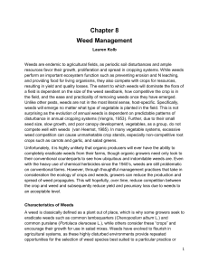 Chapter 8 Weed Management
