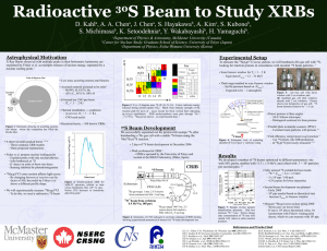 Radioactive S Beam to Study XRBs 30
