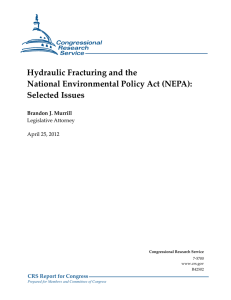 Hydraulic Fracturing and the National Environmental Policy Act (NEPA): Selected Issues
