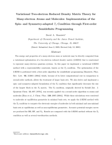 Variational Two-electron Reduced Density Matrix Theory for