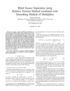 Blind Source Separation using Relative Newton Method combined with