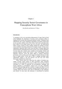 Mapping Security Sector Governance in Francophone West Africa Chapter 1