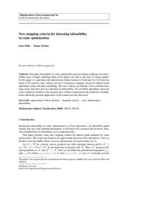 New stopping criteria for detecting infeasibility in conic optimization
