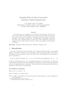 Stopping Rules for Box-Constrained Stochastic Global Optimization