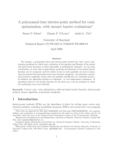 A polynomial-time interior-point method for conic optimization, with inexact barrier evaluations