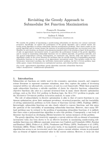 Revisiting the Greedy Approach to Submodular Set Function Maximization Submitted to manuscript