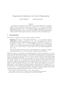 Nonparametric Estimation via Convex Programming Anatoli Juditsky Arkadi Nemirovski