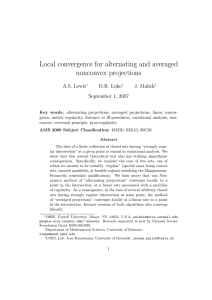 Local convergence for alternating and averaged nonconvex projections A.S. Lewis D.R. Luke