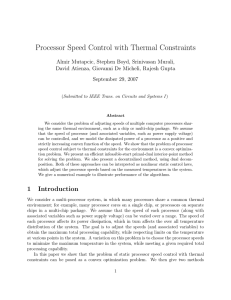 Processor Speed Control with Thermal Constraints