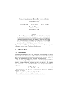 Regularization methods for semidefinite programming ∗ J´