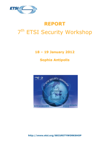 7 ETSI Security Workshop REPORT