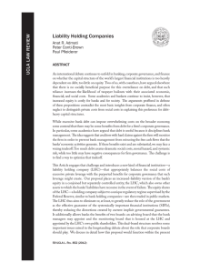 Liability Holding Companies W REVIEW UCLA LA Anat R. Admati
