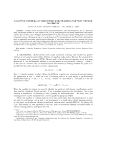 ADAPTIVE CONSTRAINT REDUCTION FOR TRAINING SUPPORT VECTOR MACHINES