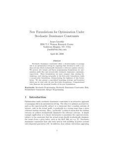 New Formulations for Optimization Under Stochastic Dominance Constraints