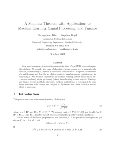 A Minimax Theorem with Applications to Seung-Jean Kim Stephen Boyd