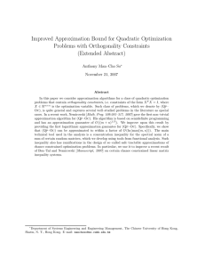 Improved Approximation Bound for Quadratic Optimization Problems with Orthogonality Constraints (Extended Abstract)