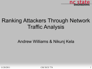 Ranking hackers through network traffic analysis