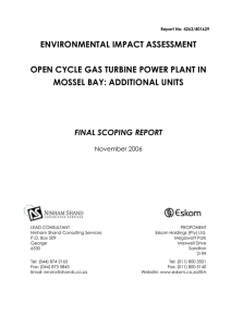 ENVIRONMENTAL IMPACT ASSESSMENT  OPEN CYCLE GAS TURBINE POWER PLANT IN