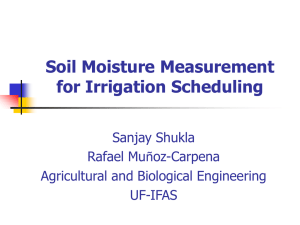 Soil Moisture Measurement for Irrigation Scheduling