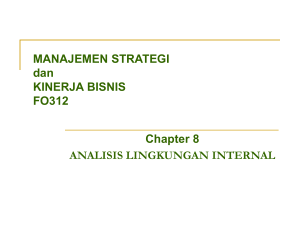 MANAJEMEN STRATEGI dan KINERJA BISNIS FO312