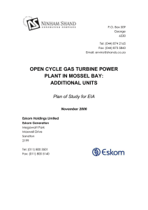 OPEN CYCLE GAS TURBINE POWER PLANT IN MOSSEL BAY: ADDITIONAL UNITS