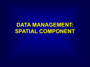 DATA MANAGEMENT: SPATIAL COMPONENT