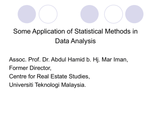 090 Some Applications in Data Analysis