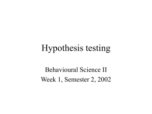 100 Fundamentals of Hypothesis Testing 1