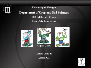 Department of Crop and Soil Sciences University of Georgia