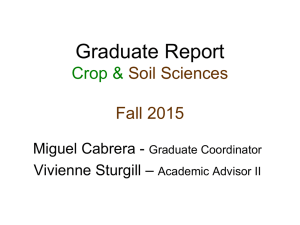 Graduate Report Crop &amp; Soil Sciences Fall 2015