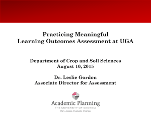 Practicing Meaningful Learning Outcomes Assessment at UGA