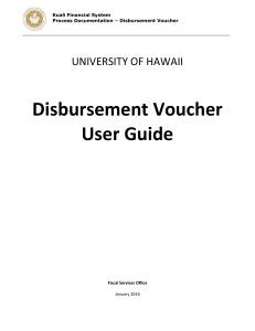 Disbursement Voucher User Guide (Word)