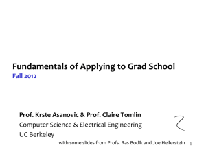 Fundamentals of Applying to Grad School