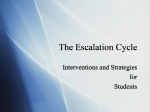 The Escalation Cycle Interventions and Strategies for Students