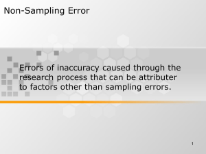 Non-Sampling Error