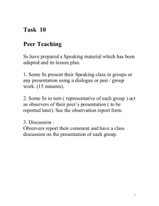 Task  10  Peer Teaching