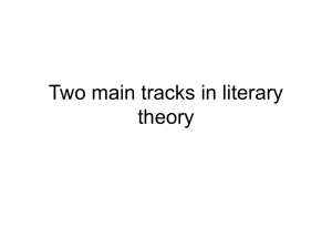 Two main tracks in literary theory