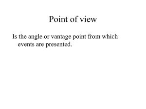 Point of view Is the angle or vantage point from which